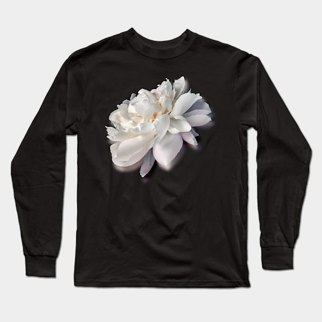 Gorgeous white peony Long Sleeve T-Shirt by CatCoconut-Art